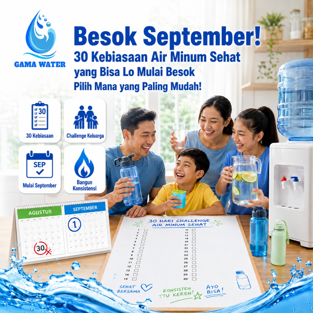 Besok Sudah September! Ini 30 Kebiasaan Air Minum Sehat yang Bisa Lo Mulai Besok — Pilih Mana yang Paling Mudah untuk Keluarga Lo!