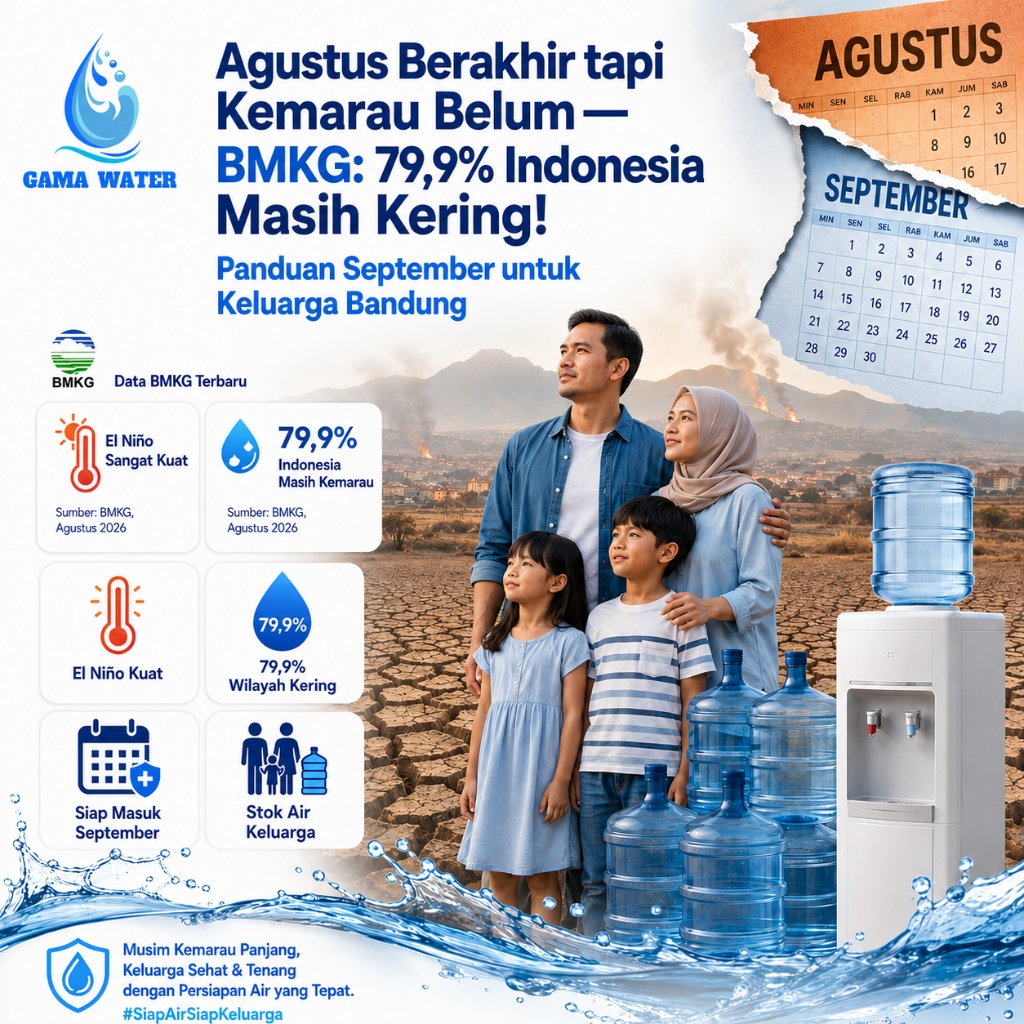 Agustus Berakhir tapi Kemarau Belum — BMKG: 79,9% Indonesia Masih Kering & El Niño Sangat Kuat! Ini Panduan September untuk Keluarga Bandung