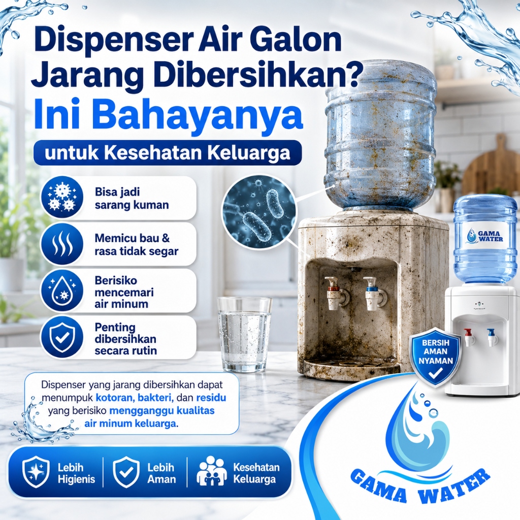 Dispenser Air Galon Jarang Dibersihkan? Ini Bahayanya untuk Kesehatan Keluarga