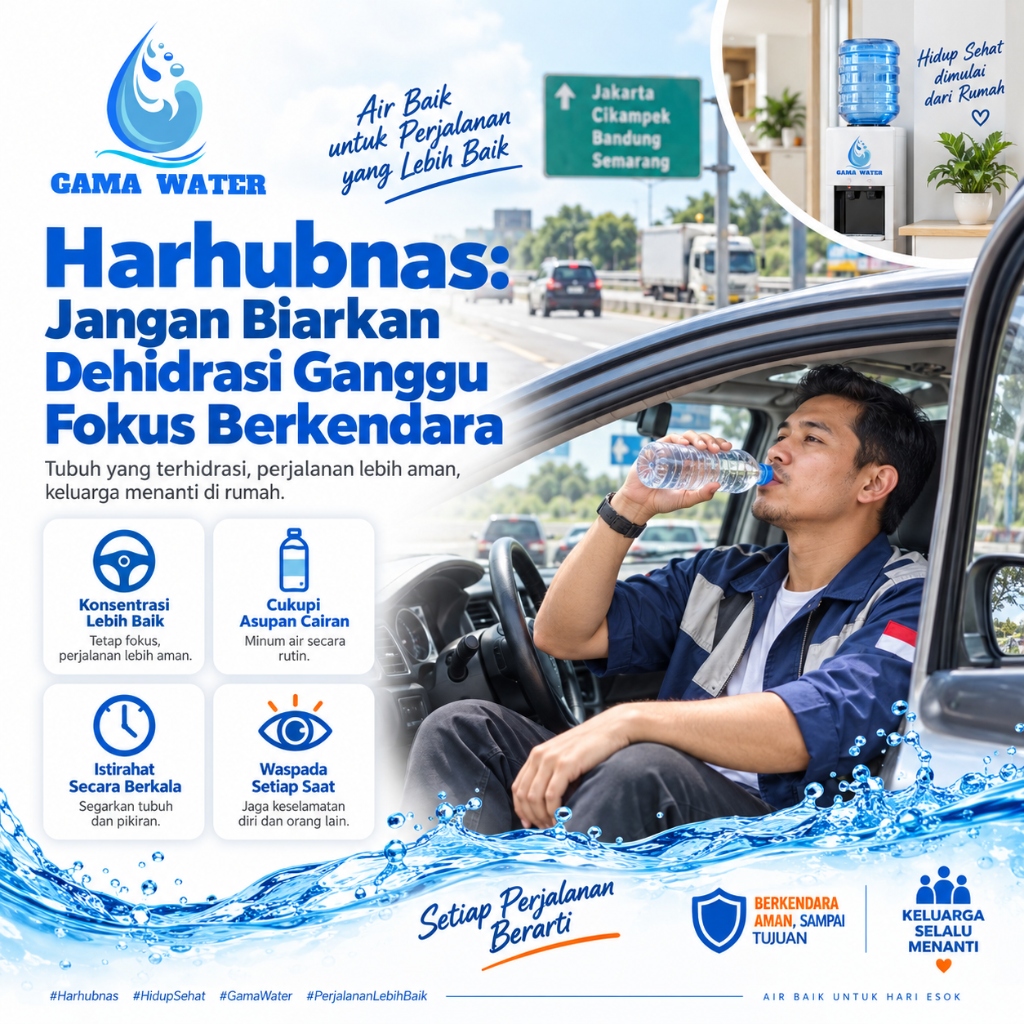Harhubnas: Dehidrasi Bisa Turunkan Konsentrasi Saat Berkendara