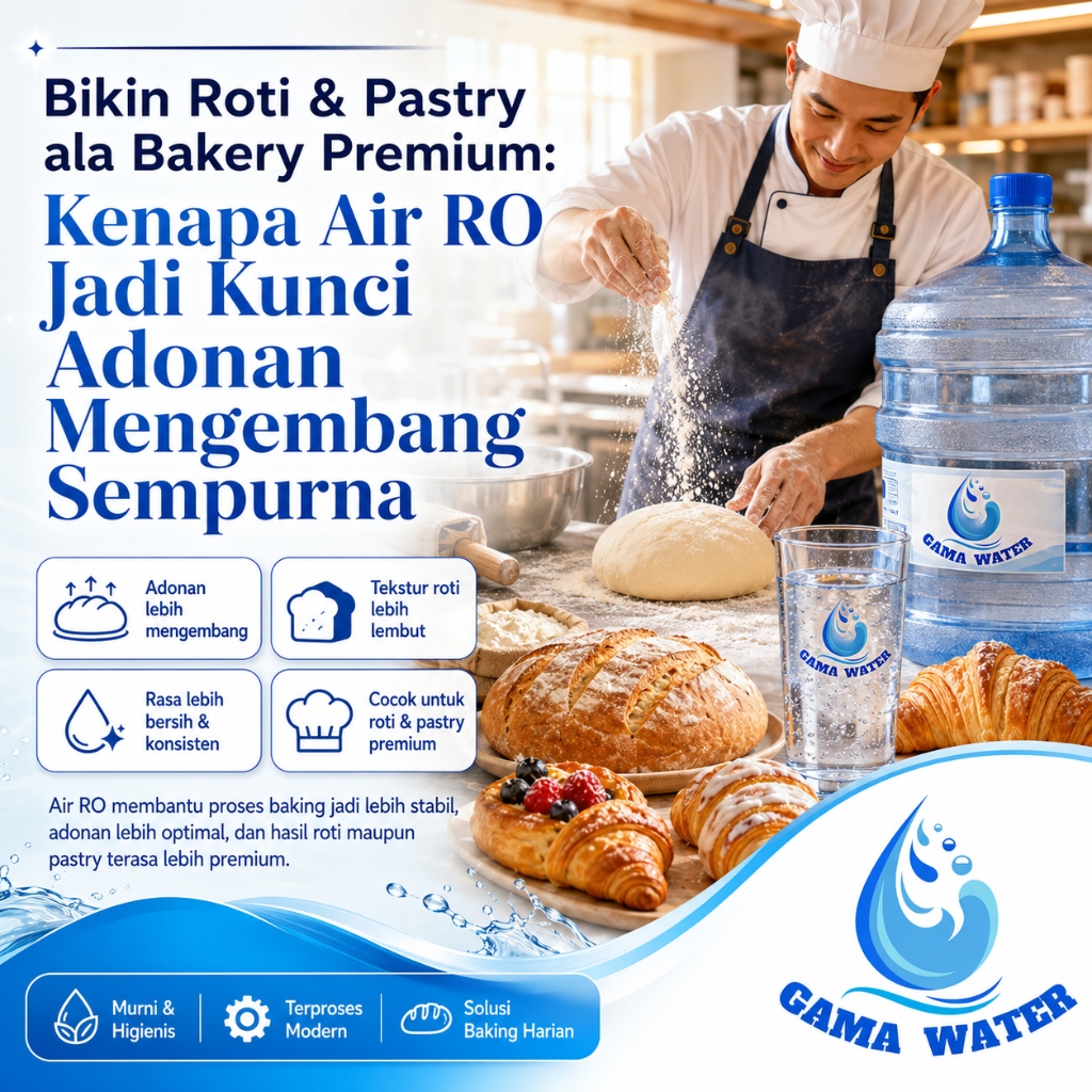 Bikin Roti & Pastry ala Bakery Premium: Kenapa Air RO Jadi Kunci Adonan Mengembang Sempurna